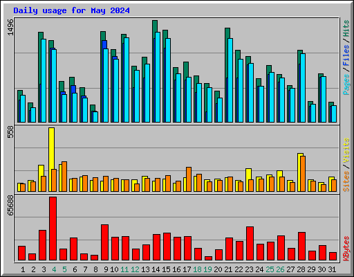 Daily usage for May 2024
