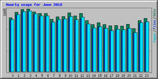 Hourly usage for June 2019