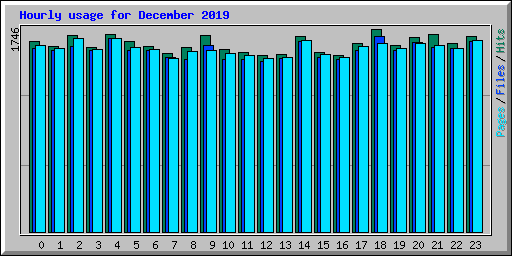 Hourly usage for December 2019