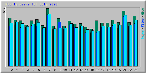 Hourly usage for July 2020