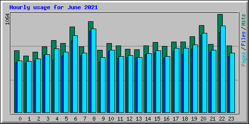 Hourly usage for June 2021