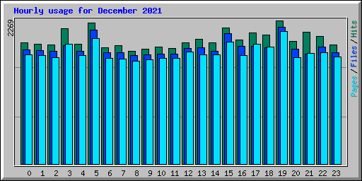 Hourly usage for December 2021