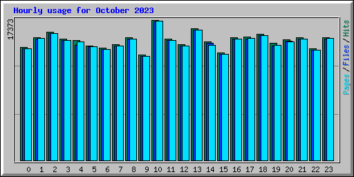 Hourly usage for October 2023