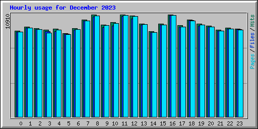 Hourly usage for December 2023