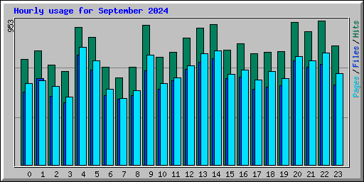 Hourly usage for September 2024