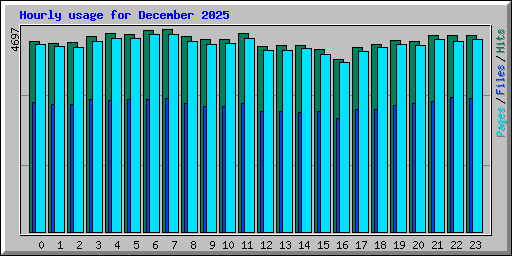 Hourly usage for December 2025