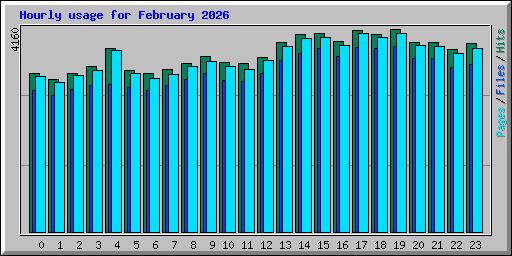 Hourly usage for February 2026