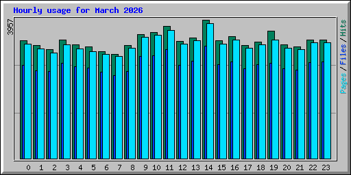 Hourly usage for March 2026